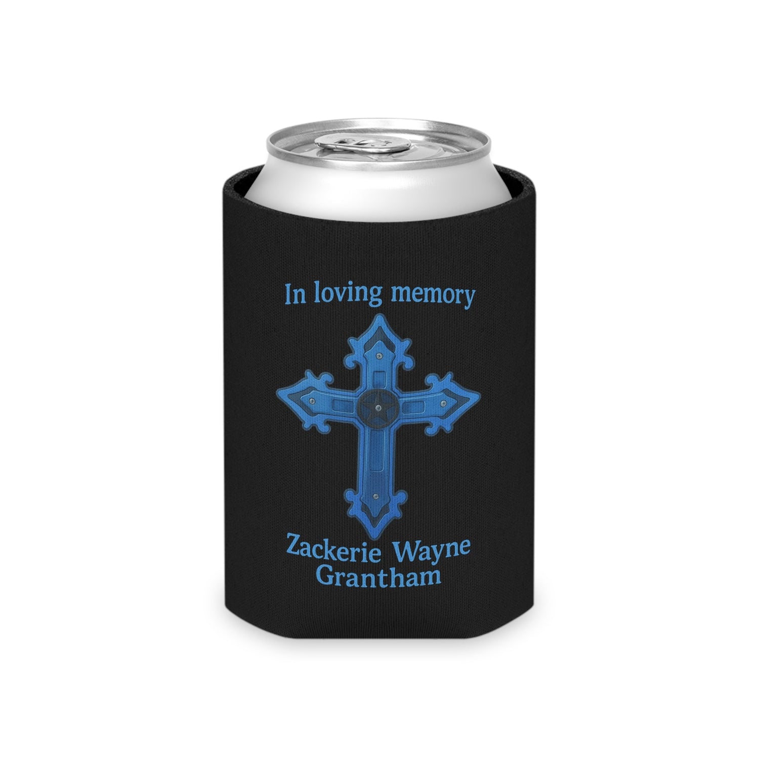 Personalized Can Cooler, Custom Beverage Insulator, Memorial Drink Holder, Fun Wedding Favor, Party Accessory Printify